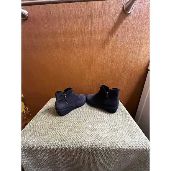 Kenneth Cole Reaction Prime Bootie Suede Leather Upper Size 5.5 (Navy Blue) - Picture 4 of 7